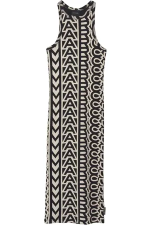 Marc Jacobs Geripptes Kleid mit Monogramm