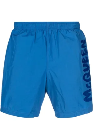 Alexander McQueen Badeshorts mit Logo-Print