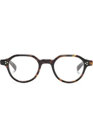 Eyevan 7285 Runde Brille in Schildpattoptik