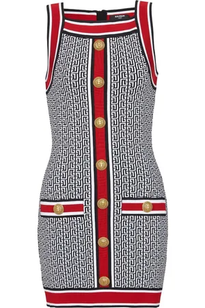 Balmain Minikleid mit Monogramm