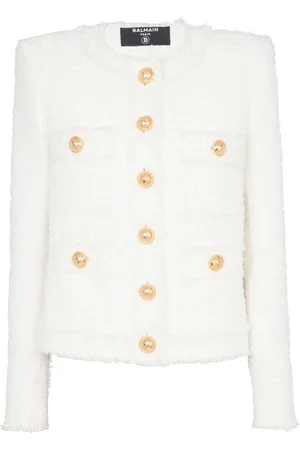 Balmain Einreihige Tweed-Jacke