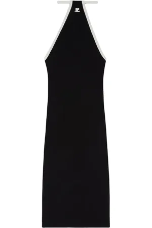 Courrèges Besticktes Neckholder-Midikleid