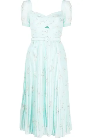Self-Portrait Chiffonkleid mit Blumen-Print