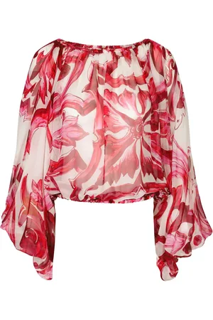 Dolce & Gabbana Seidenbluse mit Majolica-Print