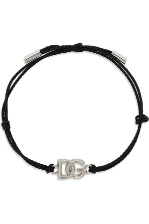 Dolce & Gabbana Kordelarmband mit DG-Anhänger