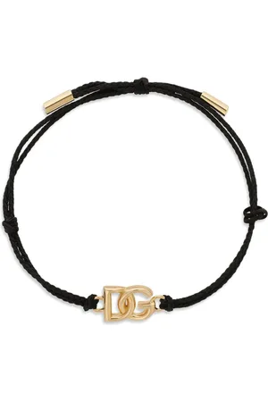 Dolce & Gabbana Kordelarmband mit DG-Anhänger