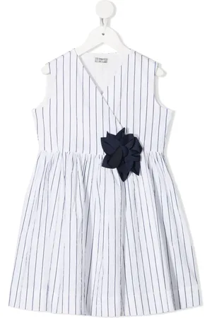Il gufo Kleid mit Nadelstreifen
