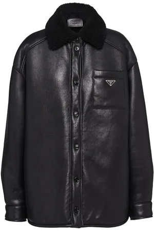 Prada Jacke mit Shearling-Kragen