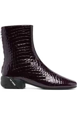 RAF SIMONS Solari Stiefeletten mit Kroko-Optik