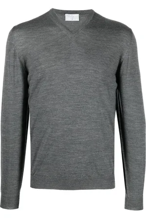 FEDELI Pullover mit V-Ausschnitt