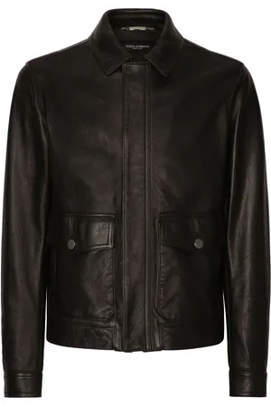 Dolce & Gabbana Ledermantel mit Kragen