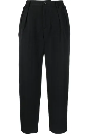 4SDESIGNS Cropped-Hose mit Bundfalten