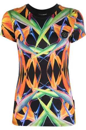 Philipp Plein T-Shirt mit Blumen-Print
