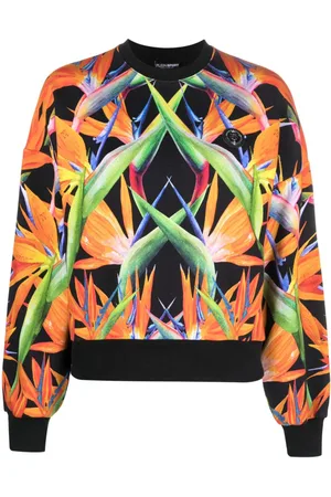 Philipp Plein Cropped-Hemd mit Blumen-Print