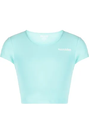Sporty & Rich Cropped-Top mit Logo-Print