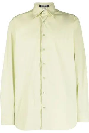 RAF SIMONS Hemd mit Mesh-Einsatz