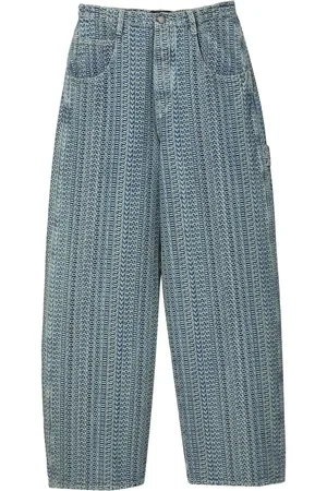 Marc Jacobs Weite Jeans mit Monogramm-Print