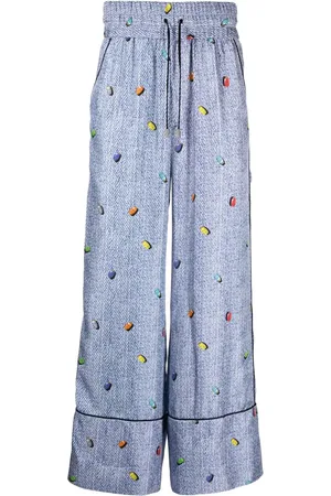 ROMEO HUNTE Gestreifte Seidenhose
