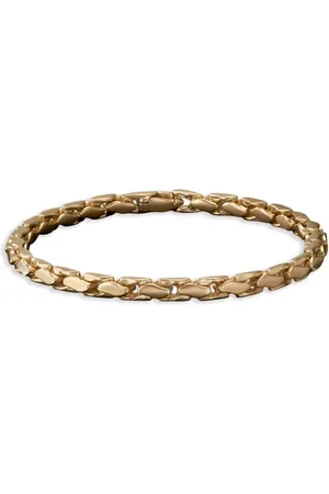 David Yurman 18kt Fluted Gelbgoldkettenarmband 5mm