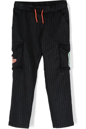 Kenzo Gestreifte Hose mit Logo-Patch