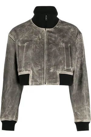 Manokhi Cropped-Lederjacke