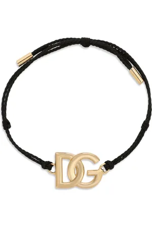 Dolce & Gabbana Kordelarmband mit DG-Anhänger