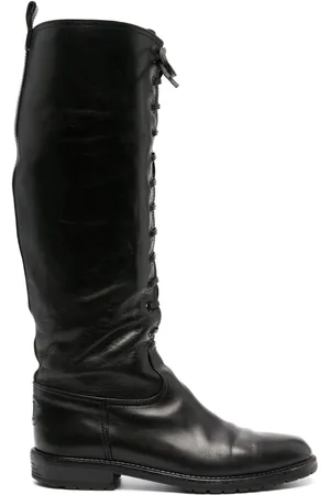 CHANEL Kniehohe 2000 Schnürstiefel