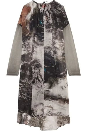 Diesel D-Lav Midikleid mit Planeten-Print