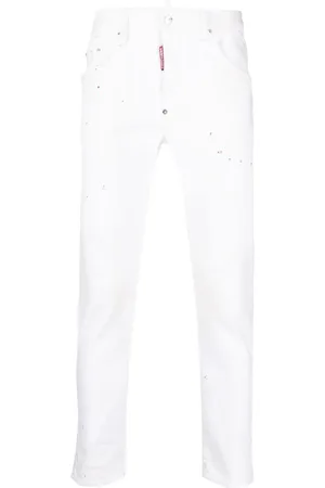 Dsquared2 Skater Skinny-Jeans mit Farbklecksen