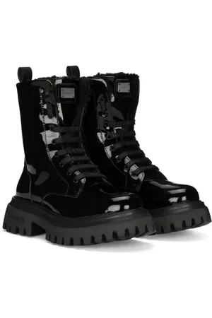 Dolce & Gabbana Bikerstiefel aus Lackleder