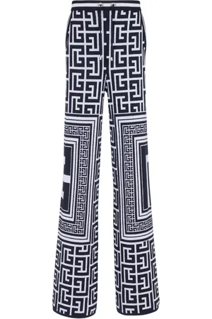 Balmain Gerade Hose mit Monogrammmuster