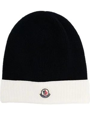 Moncler Strickmütze mit Logo-Patch