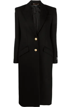 VERSACE Single-breasted wool-blend coat