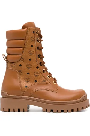 MCM Schnürstiefel mit Visetos-Print 40mm