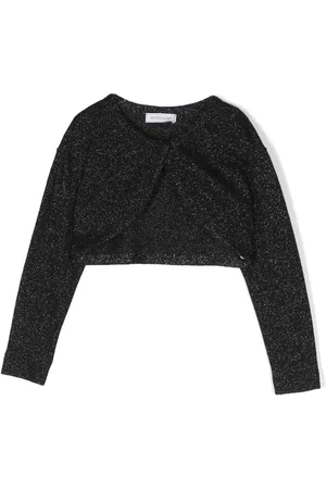 MONNALISA Cropped-Cardigan mit Intarsienmuster