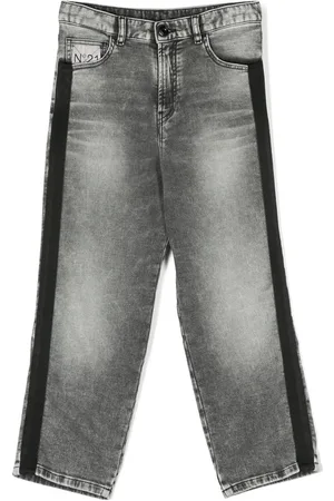Nº21 Straight-Leg-Jeans mit Logo-Applikation