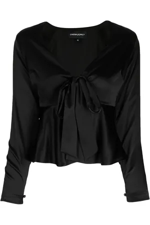 Cynthia Rowley Seidenbluse mit V-Ausschnitt