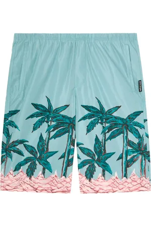 Palm Angels Badeshorts mit Palmen-Print