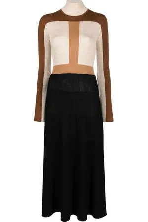 Chloé Strickkleid in Colour-Block-Optik