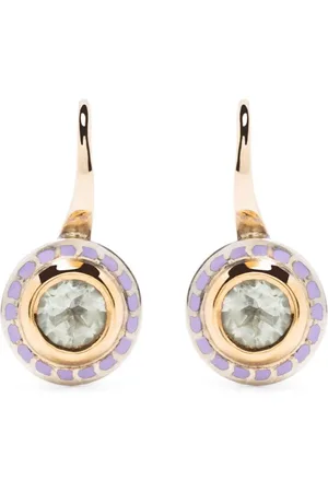 Alice Cicolini 14kt und 22kt Silver Tile Goldohrringe mit Amethyst