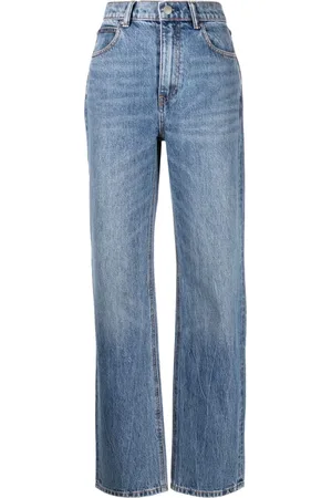 Alexander Wang Halbhohe Straight-Leg-Jeans