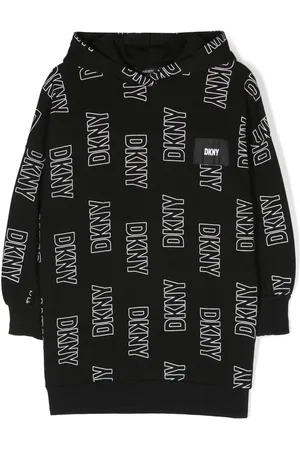 DKNY Kapuzenkleid mit Logo-Print