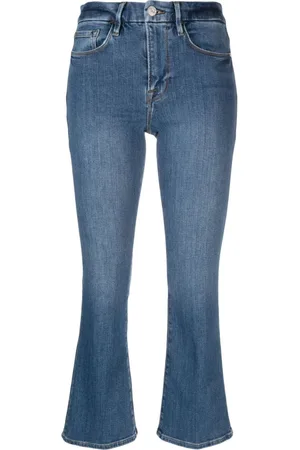 Frame Klassische Cropped-Schlagjeans