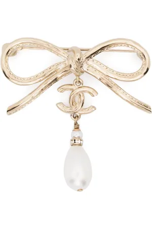 CHANEL 2000s Brosche mit CC