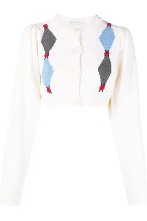 Alessandra Rich Cardigan mit Argyle-Muster