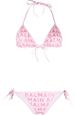 Balmain Bikini mit Logo-Print