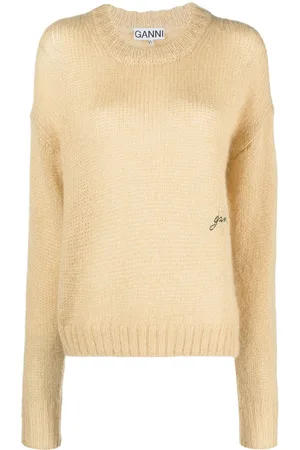 Ganni Strickpullover mit Logo-Stickerei