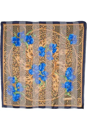 Dior 1990 Seidenschal mit Blumen-Print
