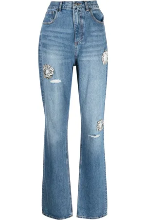 AREA Kristallverzierte Jeans