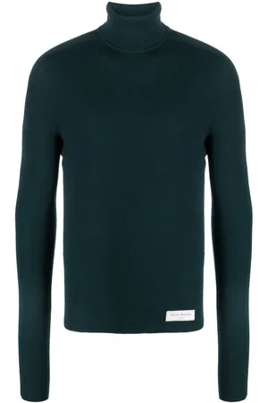Balmain Gerippter Pullover mit Logo-Patch